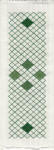 Green Bookmark Free Cross Stitch Pattern stitched by Stacey Miller / Design � Loretta Oliver / Stitching the Night Away