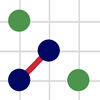 cross stitching over two on evenweave or linen fabric diagram - step one for quarter stitching 
